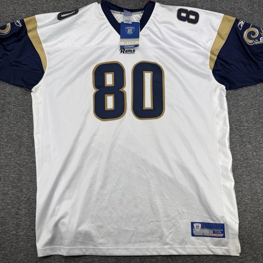 Isaac Bruce Rams Reebok On Field Authentic Jersey Size 58 White New With Tags